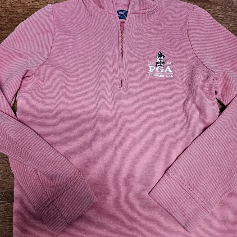 Vineyard Vines Pink Cowl Neck Sweater